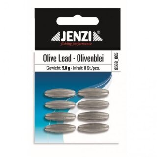 JENZI olive lead elongated SB-packed 5g 8pcs.