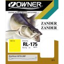 OWNER Zander leader 80cm size 2 0,25mm silver 9pcs.