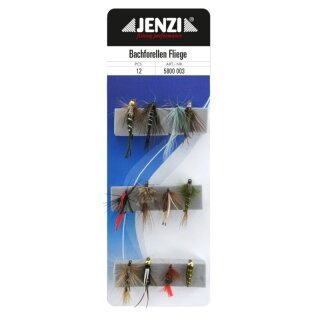 JENZI fly set brown trout 12pcs.