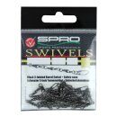 SPRO 3-fold swivel with safety snap size 18 5kg 10pcs.