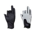 SHIMANO Pearl Fit Gloves Fingerless on 3 Finger Grey